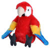 Pluche knuffel Rode Papegaai van 20 cm - Vogel knuffels