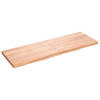 vidaXL Wandschap 180x60x(2-6)cm behandeld massief eikenhout lichtbruin