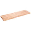 vidaXL Wandschap 160x50x(2-6)cm behandeld massief eikenhout lichtbruin