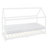 Kinderbed met dak en lattenbodem 90x200 cm White Pine ML Design