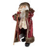 Clayre & Eef Beeld Kerstman 82 cm Rood Kunststof Kerstfiguren Rood Kerstfiguren