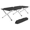 NordFalk veldbed XL 190 x 64 cm - Campingbed - Stretcher - Kampeerbed aluminium - Zwart