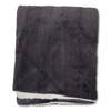 Wicotex-Plaid-deken-fleece plaid Espoo zwart 200x240cm met witte sherpa binnenkant-Zacht en warme Fleece deken.