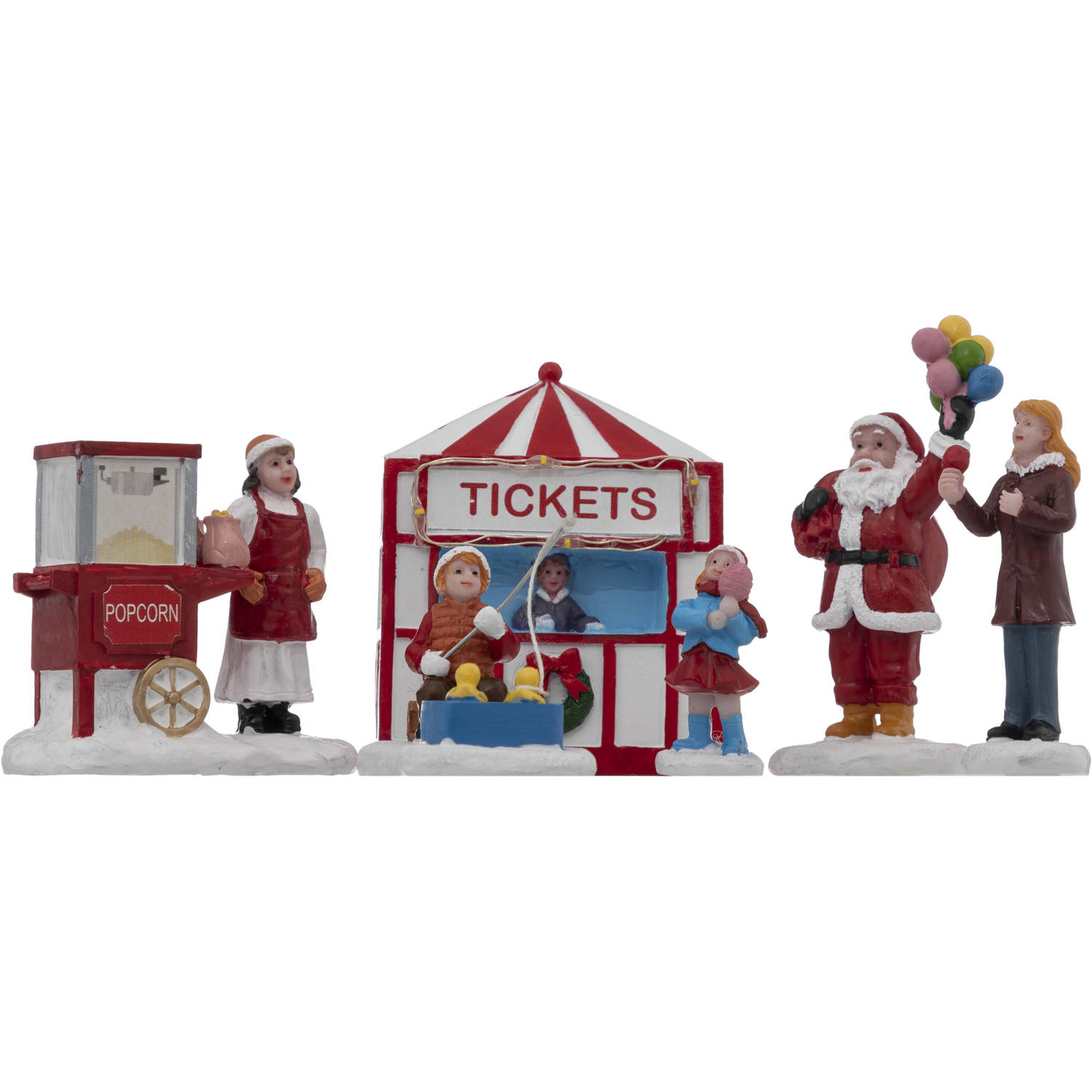 Feeric lights and christmas kerstdorp - miniatuur figuurtjes - kermis