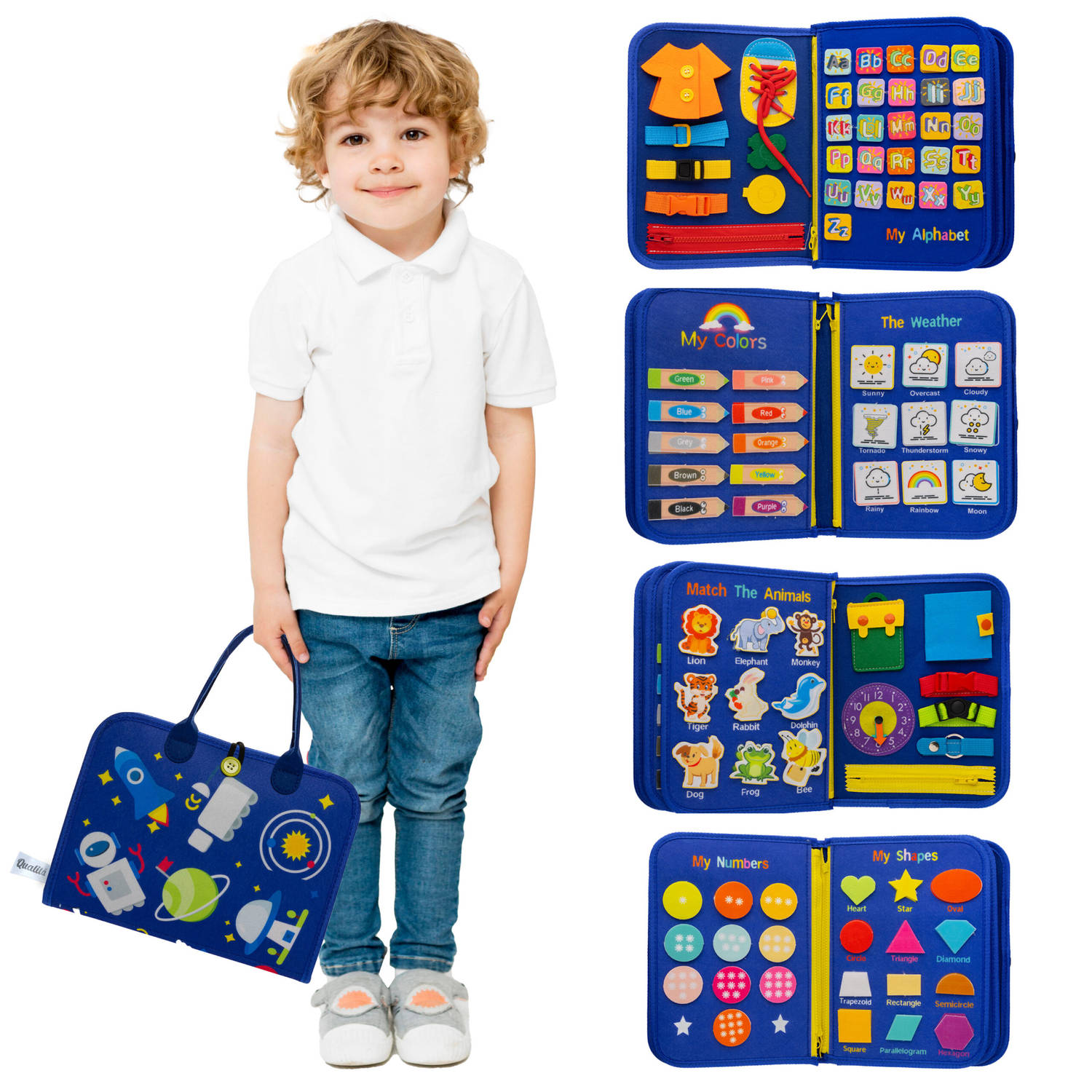 Montiplay® Montessori Speelgoed Sensorisch Speelgoed Activiteitenbord Busy Board Educatief speelgoed