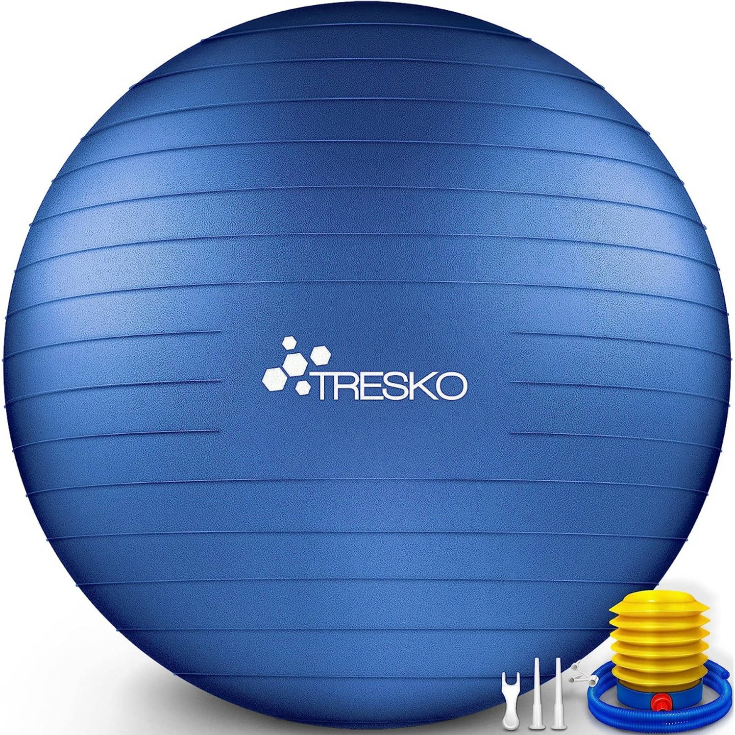 Fitnessbal, yogabal met pomp diameter 75 cm IndigoBlue
