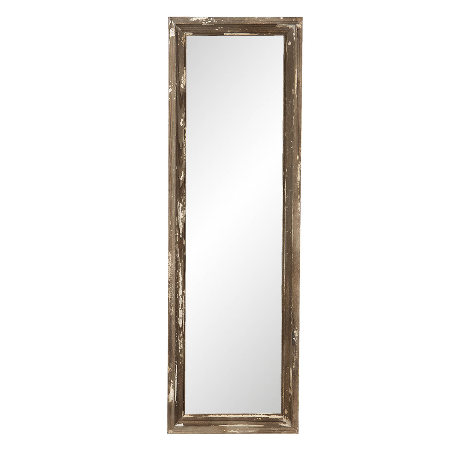 HAES DECO - Rechthoekige Spiegel - Kleur Bruin - Formaat 22x3x70 cm - Materiaal Hout / Glas - Wandspiegel, Spiegel Rechthoek