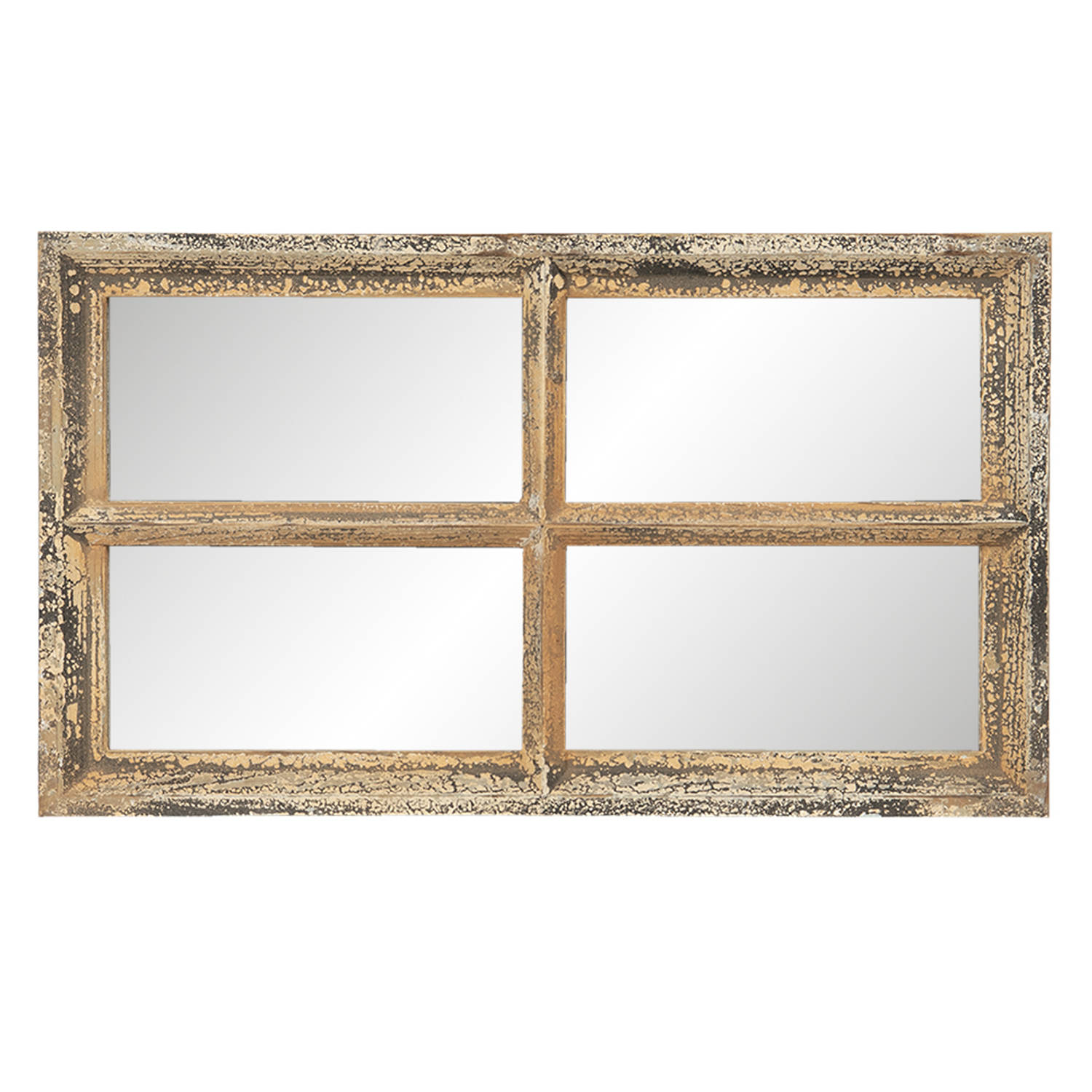 HAES DECO Rechthoekige Spiegel Bruin 62x3x36 cm Hout-Glas Wandspiegel, Spiegel Rechthoek