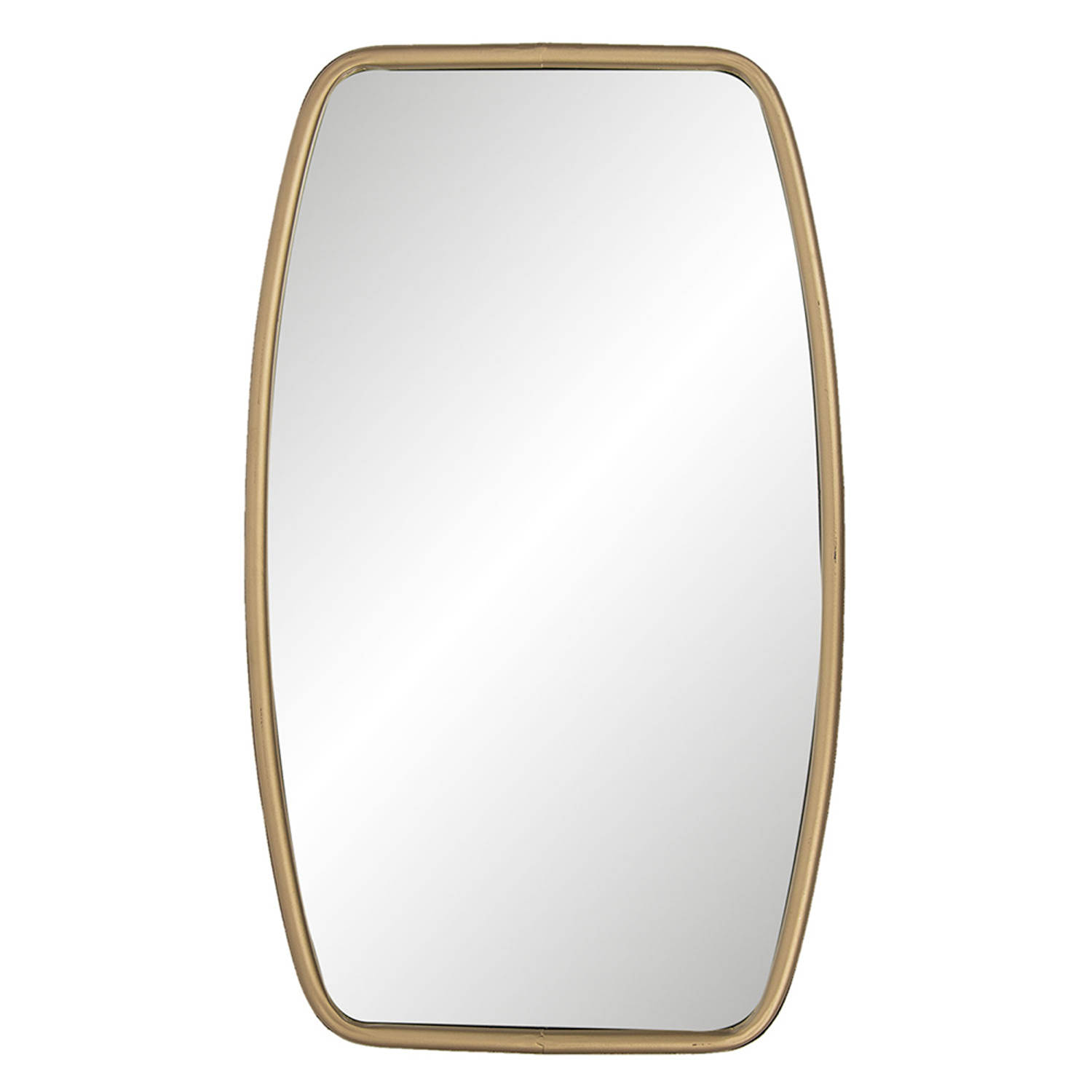 HAES DECO Rechthoekige Spiegel Goudkleurig 35x3x60 cm MDF-Metaal Wandspiegel, Spiegel Rechthoek