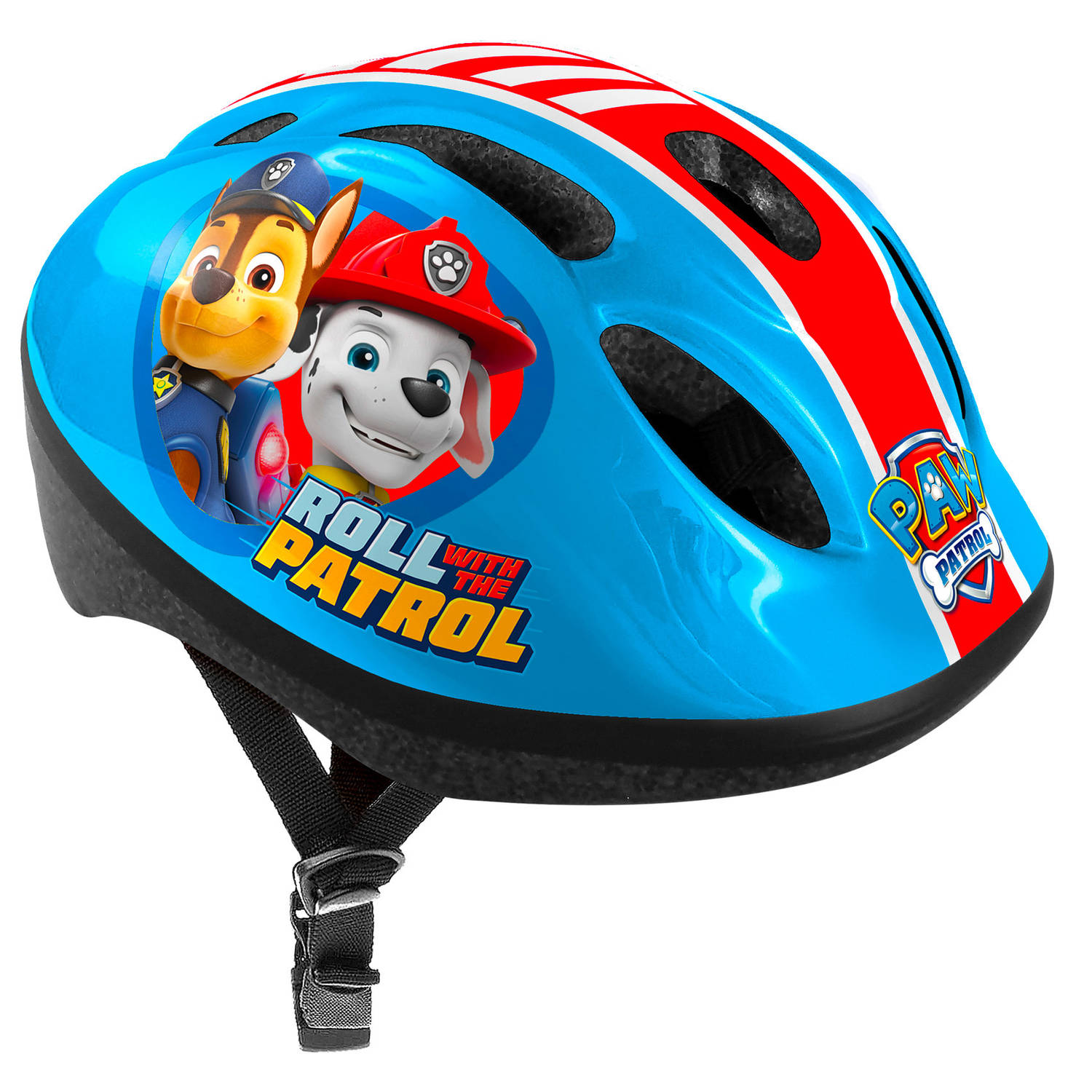 Nickelodeon Paw Patrol fietshelm verstelbaar 50-56 cm blauw-rood