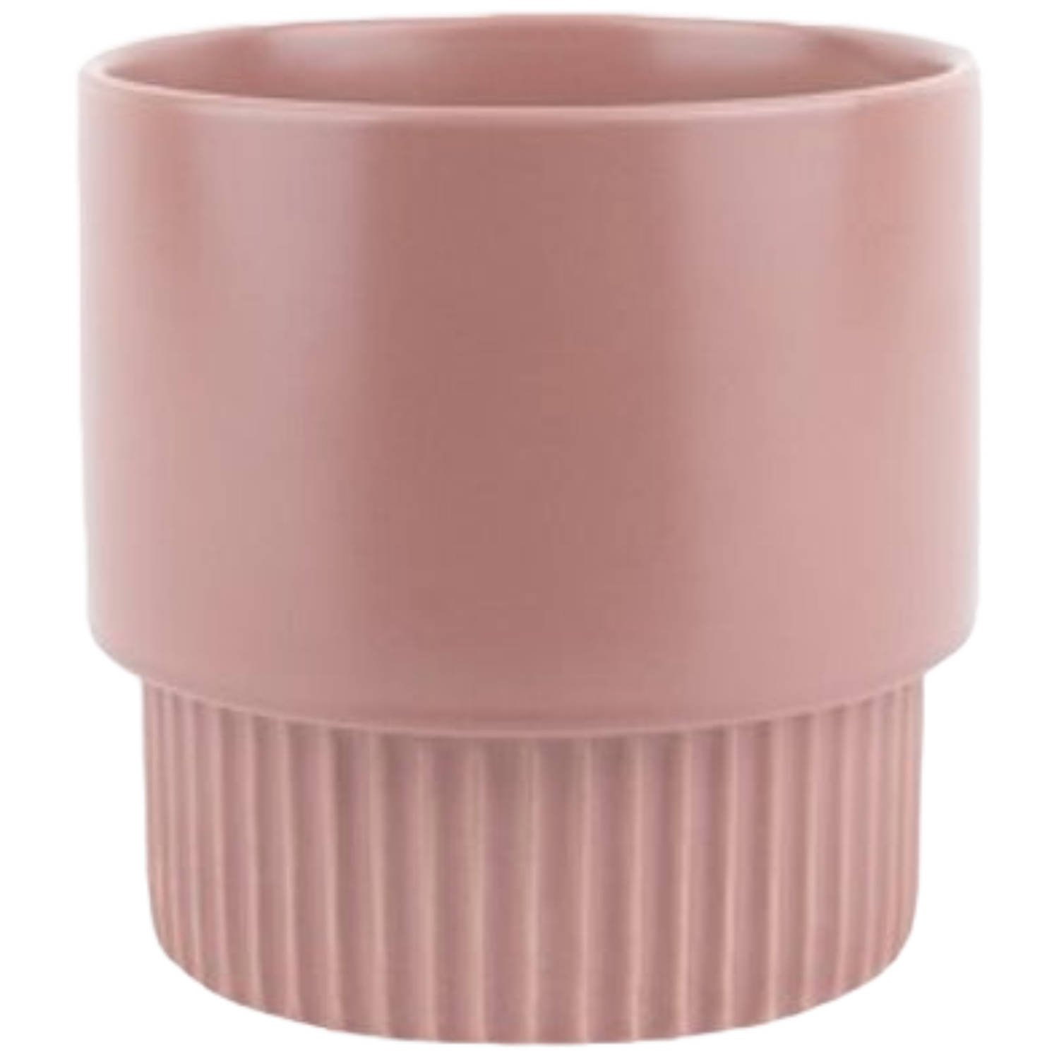 Present Time - Bloempot 'Ribbed' - Roze