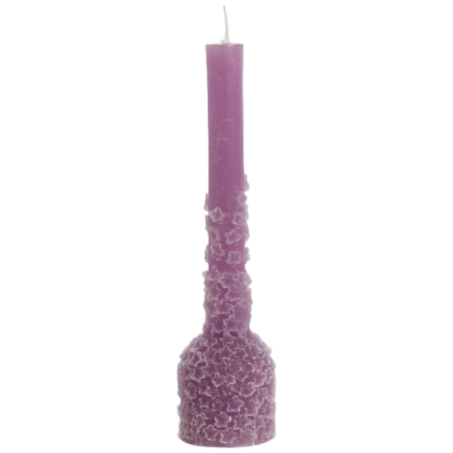 Rustik Lys - Figuurkaars 'Bloom' - Purple, 8 branduren