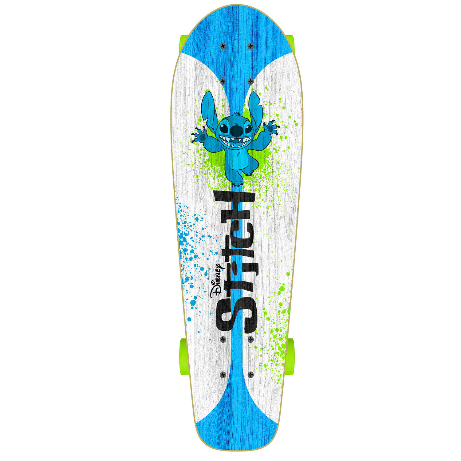 Disney Stitch skateboard 70 x 20 cm wit/blauw/groen