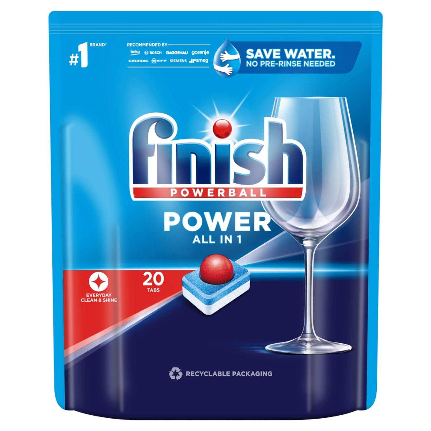 FINISH POWER ALL-IN-1 FRESH - Vaatwas tabletten x 20