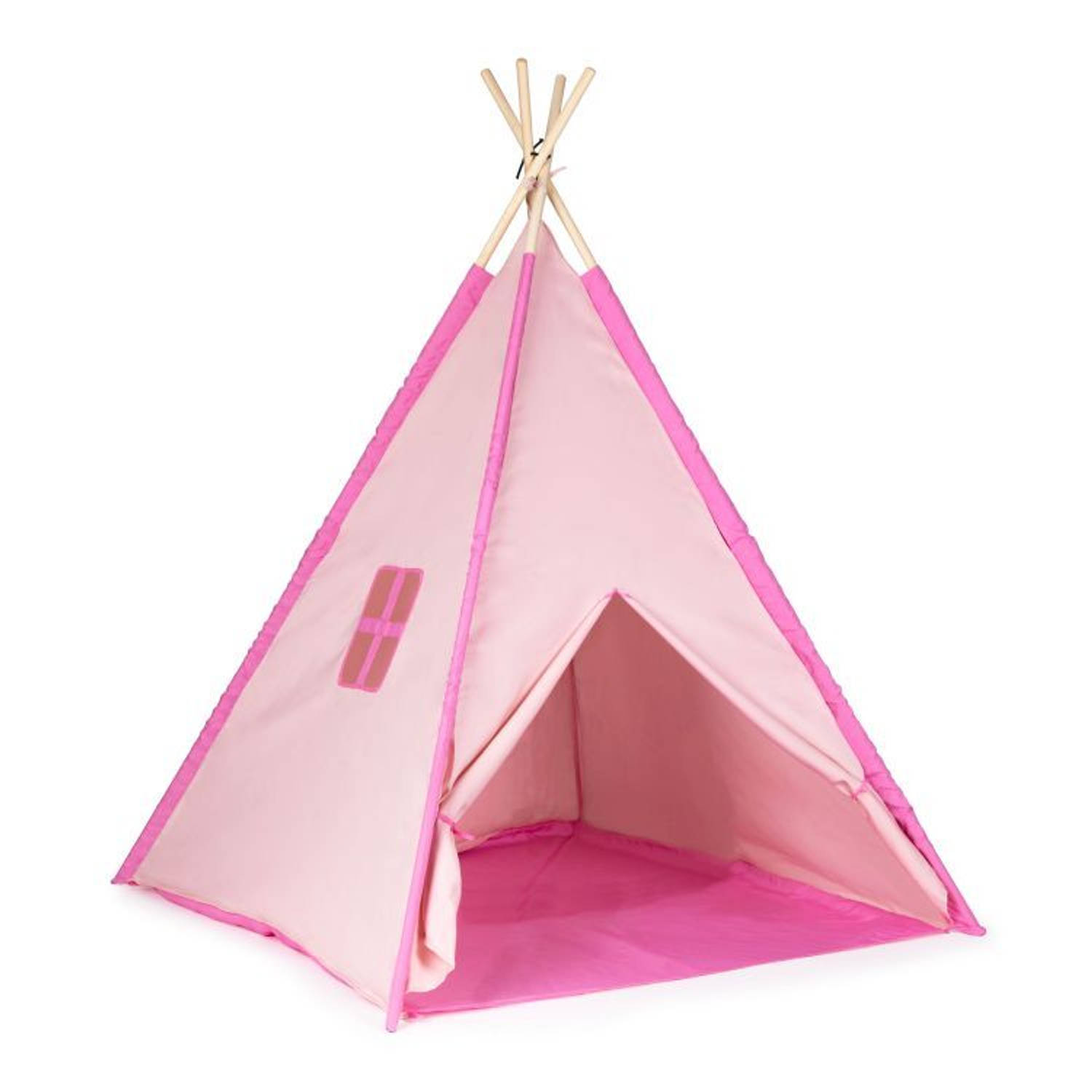 Ecotoys tipi tent voor kinderen Wigwam speeltent 120x120x150cm roze