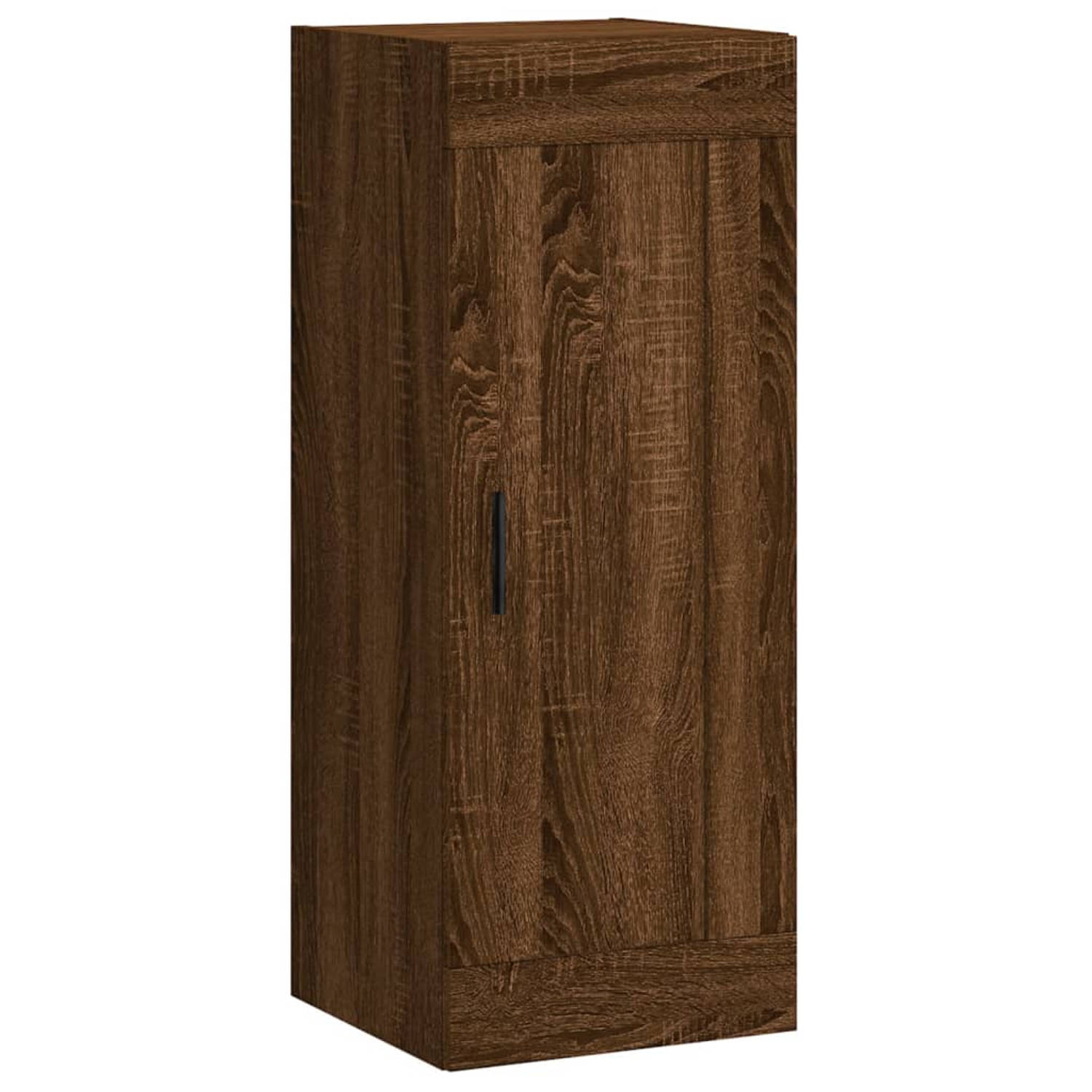 The Living Store Hangkast - Wandgemonteerd - Kast - 34.5 x 34 x 90 cm - Bruineiken