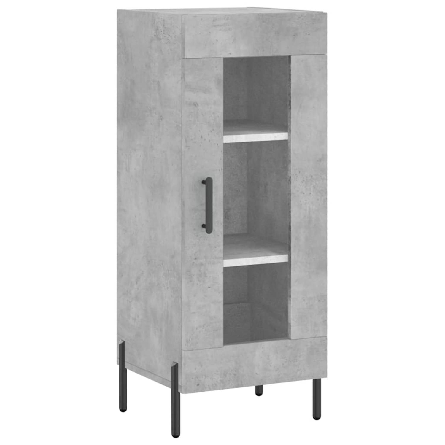 The Living Store Dressoir Classic Betongrijs - 34.5 x 34 x 90 cm - Duurzaam materiaal