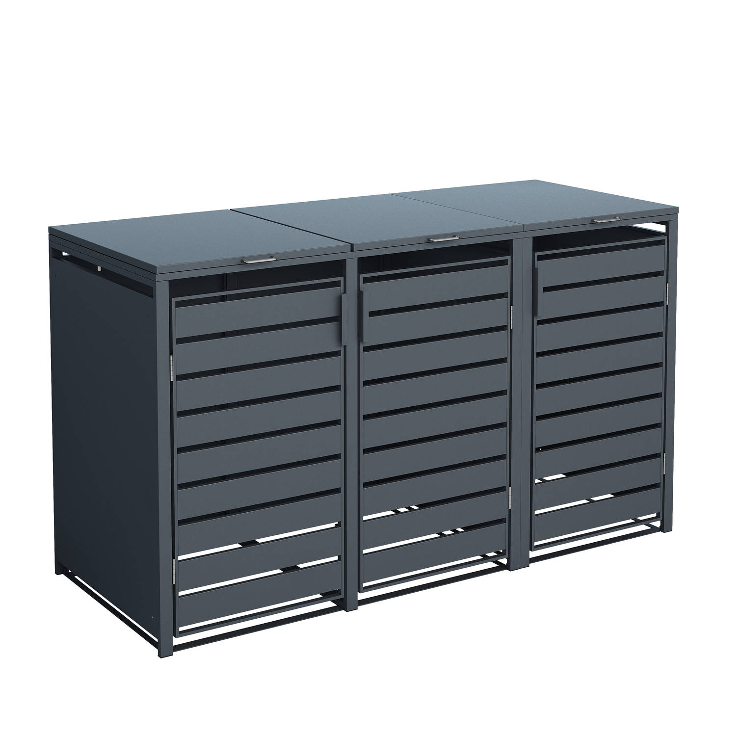 4gardenz® Containerombouw Modulair Kliko Ombouw Berging Hoogwaardig Materiaal Weerbestendig Antracie