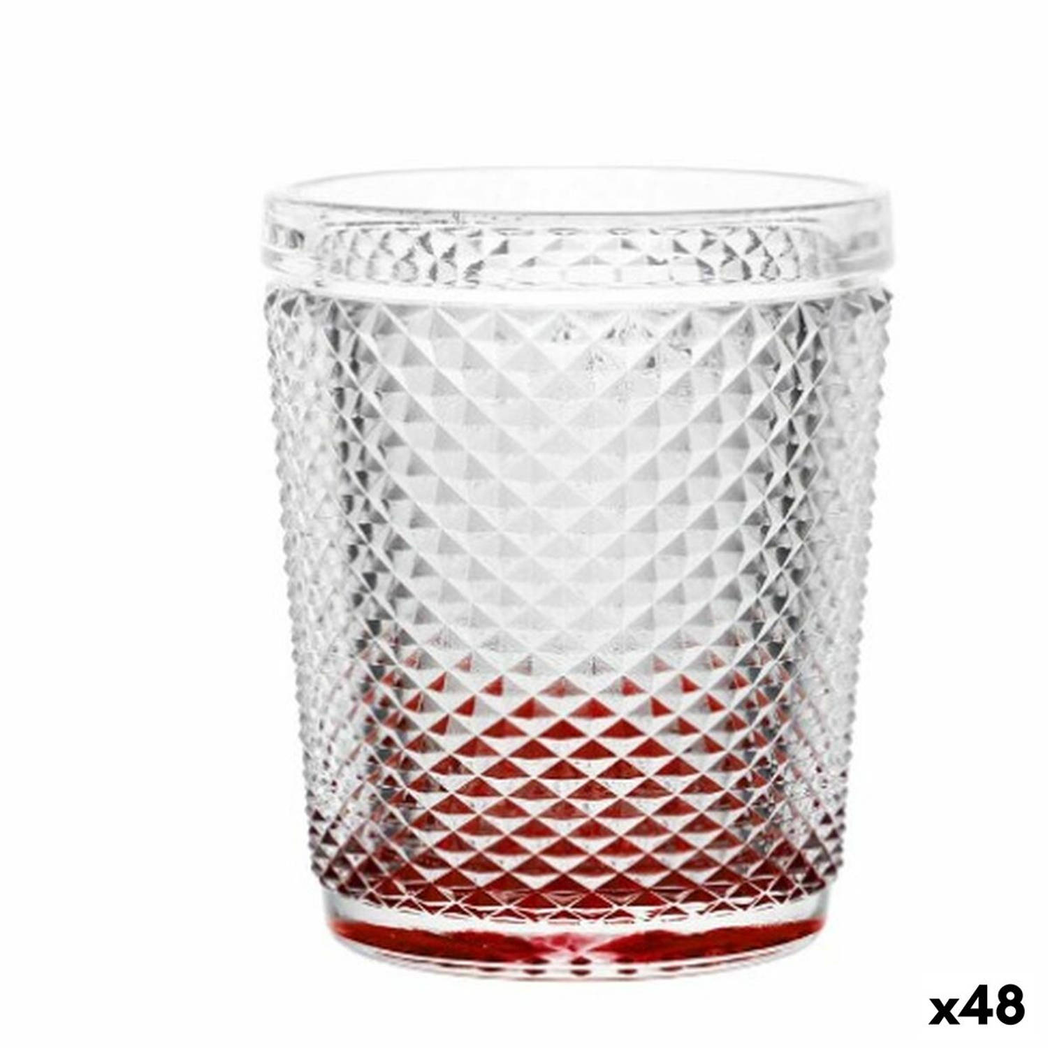 Glas Rood Transparant Glas 300 ml (48 Stuks)