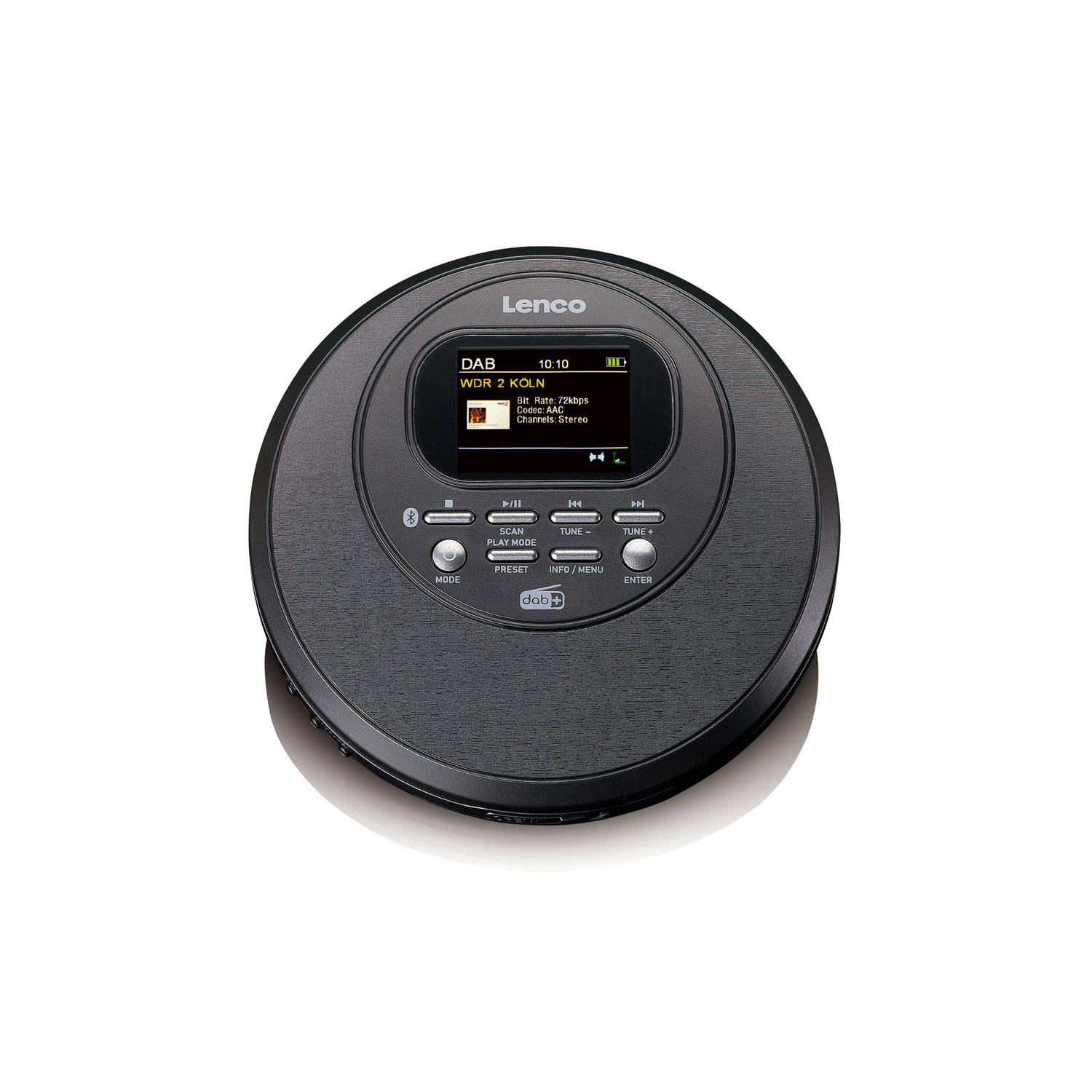 Draagbare CD-speler met DAB+-FM-radio en Bluetooth® Lenco Zwart
