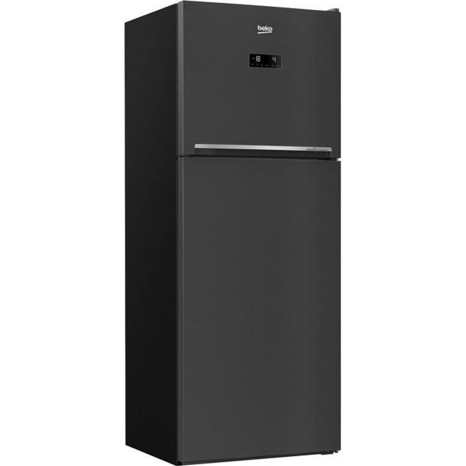 Gecombineerde koelkast beko rdnt470e30zxbrn - dubbele deur - 422 liter - l76cm - zwart