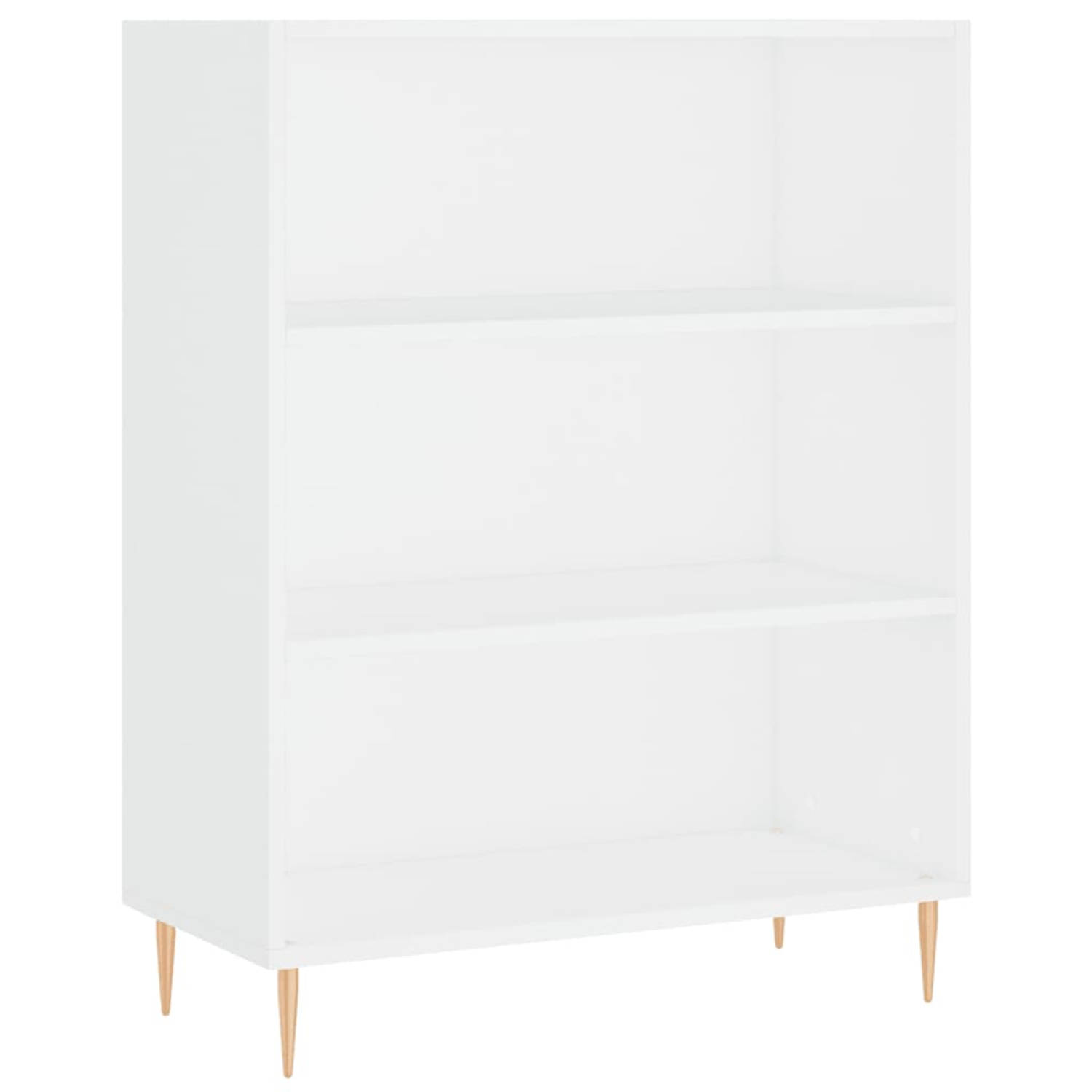 The Living Store Boekenkast - Modern Charme - Hout/Metaal - 69.5x32.5x90cm - Wit