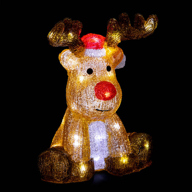 Feeric lights and christmas - LED verlichte rendier - 30 cm - 40 leds - kerstverlichting figuur