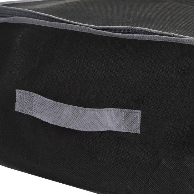 Dekbed/kussen opberghoes zwart met vacuumzak 60 x 45 x 15 cm - Opberghoezen
