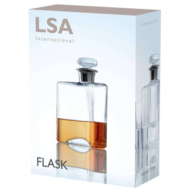 L.S.A. - Flask Karaf 350 ml - Glas - Zilver