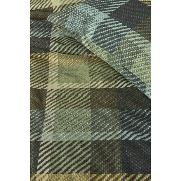 Beddinghouse Brett Flanel Dekbedovertrek Groen-Lits-jumeaux (240 x 200/220 cm)