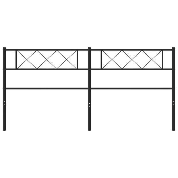 vidaXL Hoofdbord 160 cm metaal zwart