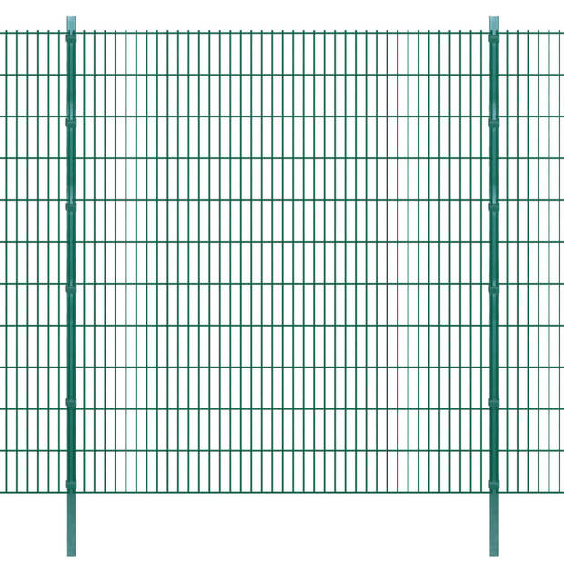 vidaXL Schuttingpalen 20 st 280 cm gegalvaniseerd staal groen