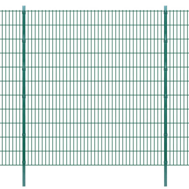 vidaXL Schuttingpalen 10 st 280 cm gegalvaniseerd staal groen