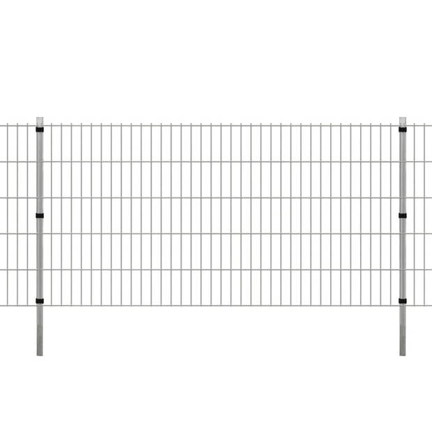 vidaXL Schuttingpalen 10 st 150 cm gegalvaniseerd staal zilverkleurig