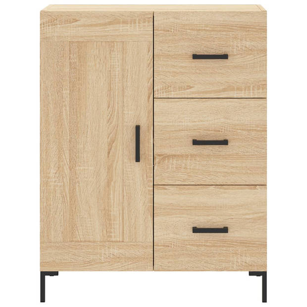 vidaXL Dressoir 69,5x34x90 cm bewerkt hout sonoma eikenkleurig