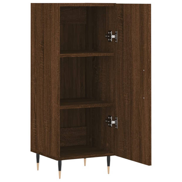 vidaXL Dressoir 34,5x34x90 cm bewerkt hout bruin eikenkleur