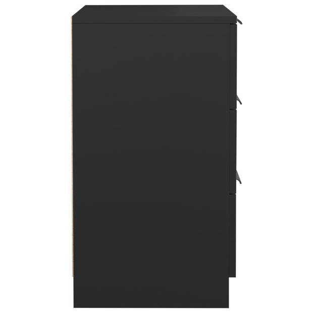 vidaXL Nachtkastje 40x36x65 cm zwart