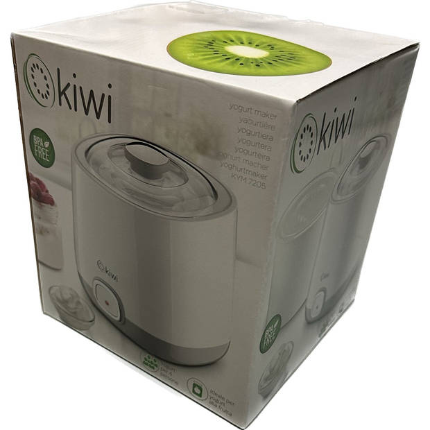 Kiwi KYM-7205 - Yoghurt Maker - 1 Liter - Maak je eigen verse yoghurt - Eenvoudig reinigen