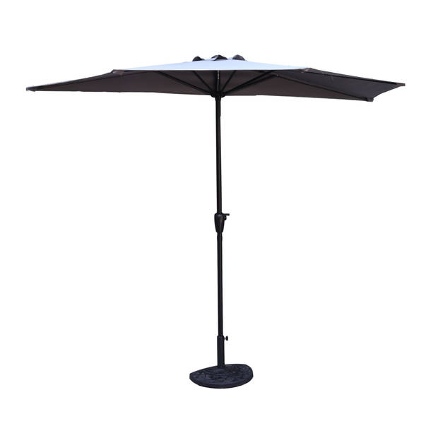 MaxxGarden Balkonparasol - aluminium parasol - halfrond - Ø 250 cm - antraciet