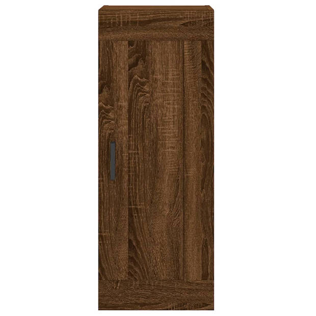 vidaXL Hoge kast 34,5x34x180 cm bewerkt hout bruin eikenkleur