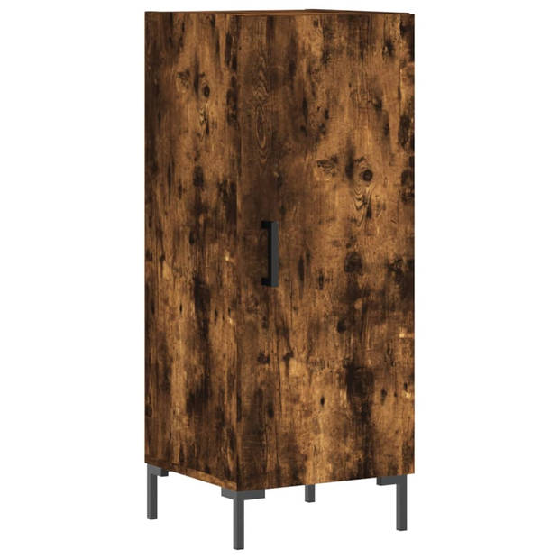 vidaXL Hoge kast 34,5x34x180 cm bewerkt hout gerookt eikenkleurig