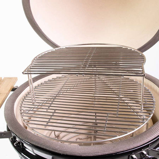 Yakiniku - BBQ Accessoire Kamado 16 Inch Medium Rooster Extra Verhoogd - Roestvast Staal - Zilver