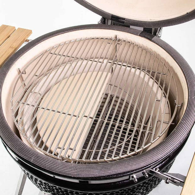 Yakiniku - BBQ Accessoire Kamado 19 Inch Large Hitteschild 2 Stuks - Keramiek - Crème