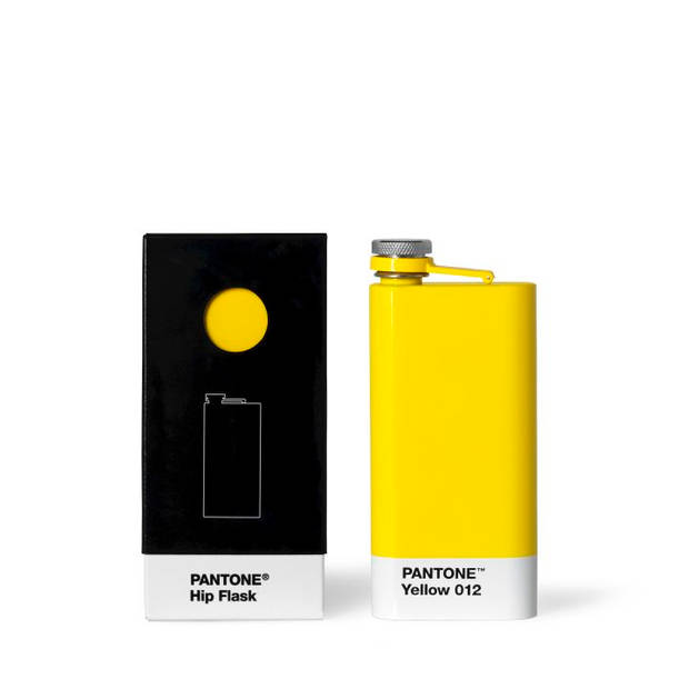 Copenhagen Design - Heupfles 150 ml - Yellow 012 - Roestvast Staal - Geel
