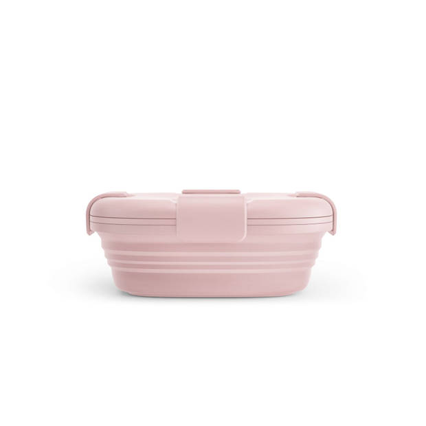 Stojo - Lunchbox 700 ml Carnation (Samengevouwen Verpakking) - Siliconen - Roze