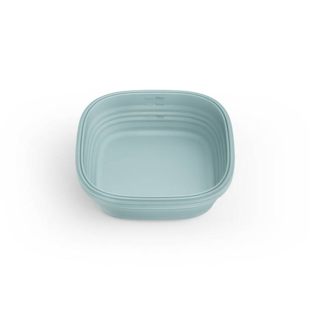 Stojo - Lunchbox 700 ml Aquamarine (Samengevouwen Verpakking) - Siliconen - Blauw