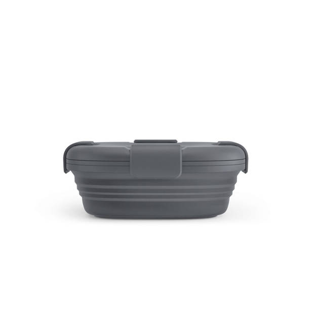 Stojo - Lunchbox 700 ml Carbon (Samengevouwen Verpakking) - Siliconen - Grijs