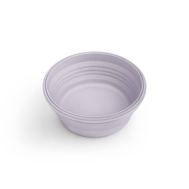 Stojo - Saladeschaal met Deksel 1065 ml Lilac (Samengevouwen Verpakking) - Siliconen - Paars