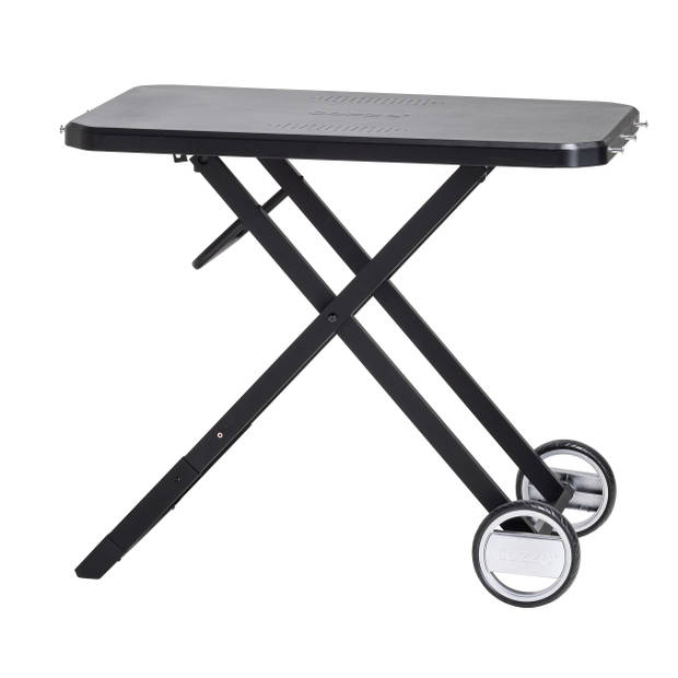 Cozze - Werktafel Kunststof Opvouwbaar met Stalen Frame en Wielen - Aluminium - Zwart