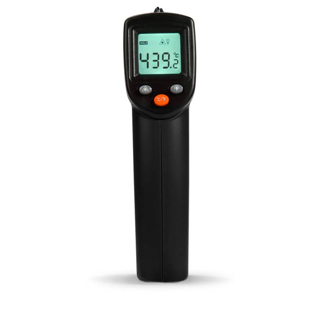 Cozze - Thermometer Infrarood tot 530 Graden - Kunststof - Zwart